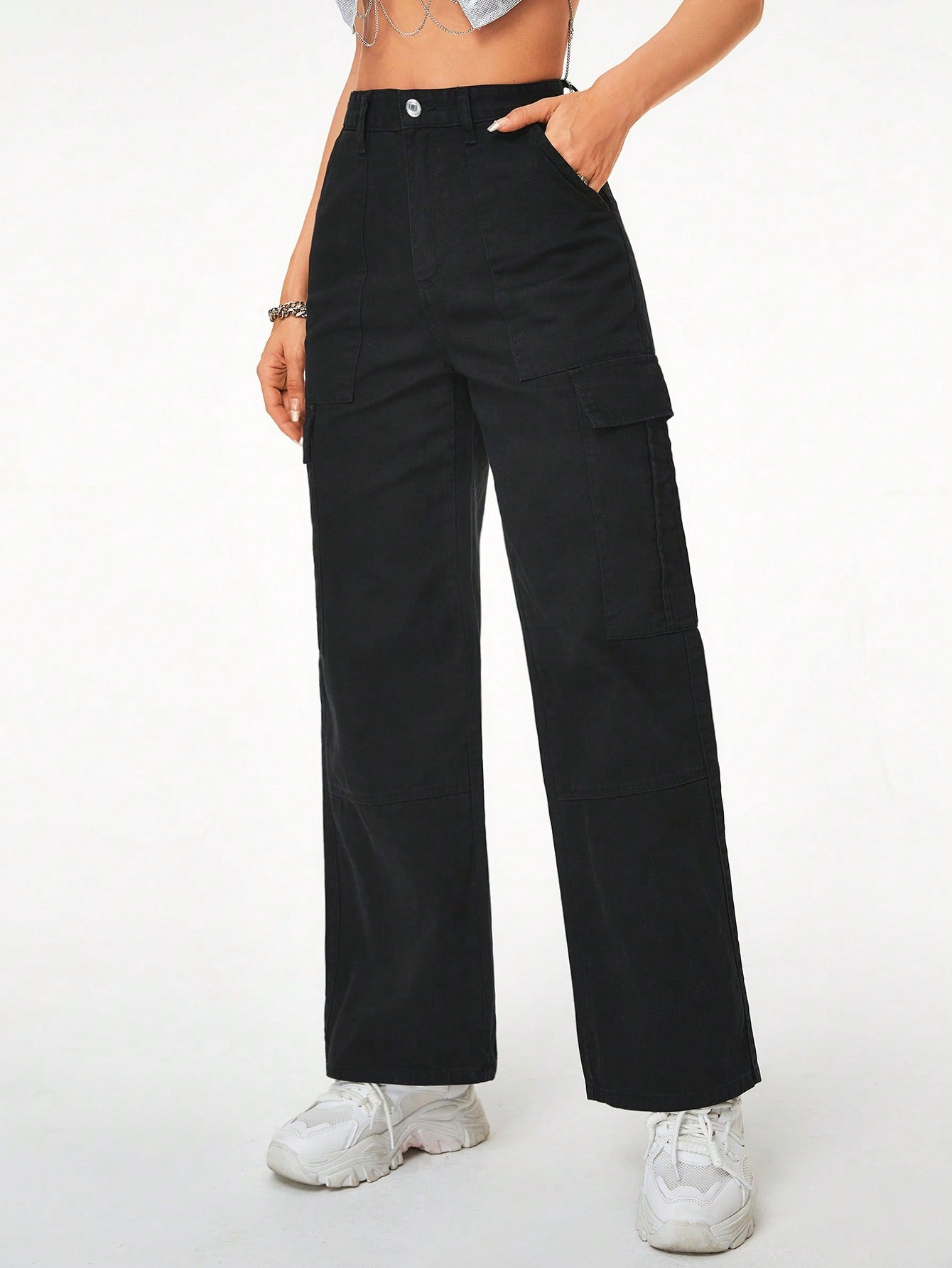 JET BLACK 6 POCKET JEANS – BLACK