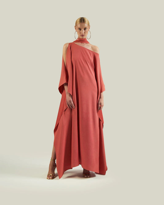 Terra Drape One-Shoulder Gown
