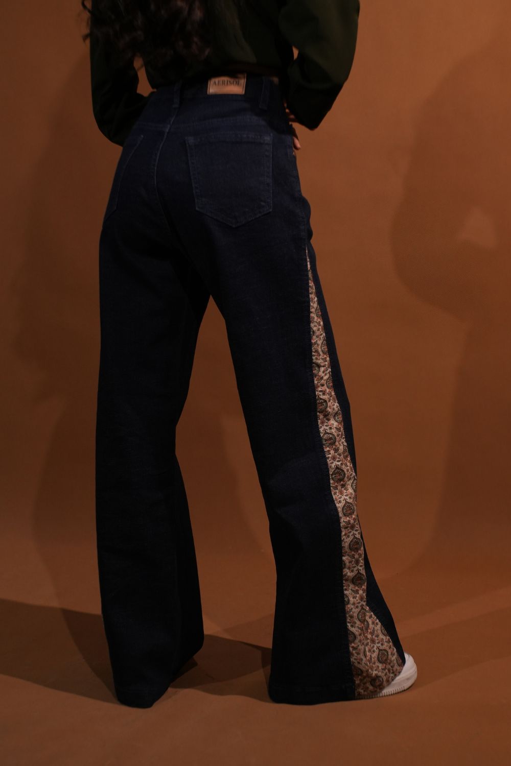 The Heritage Tapestry – Dark Blue Wide Leg Pant