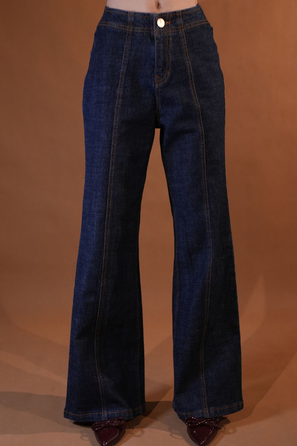 Pure-Line High Waist – Blue One-Piece Jeans