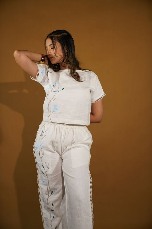 White Floral Co-Ord Set