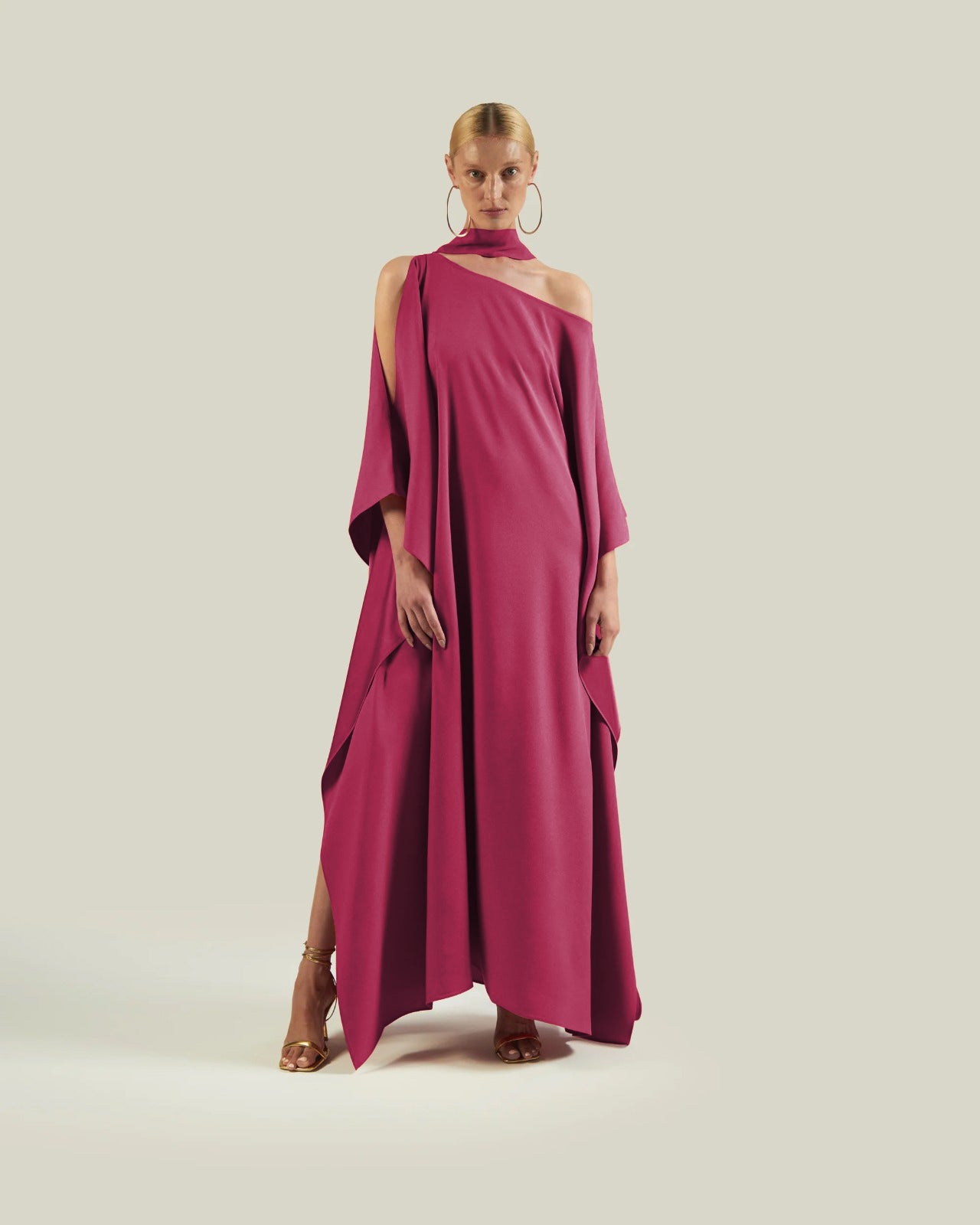 Terra Drape One-Shoulder Gown