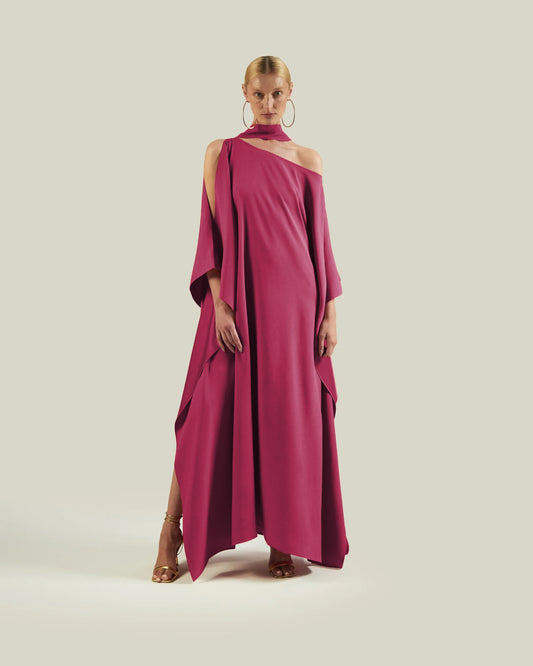 Terra Drape One-Shoulder Gown