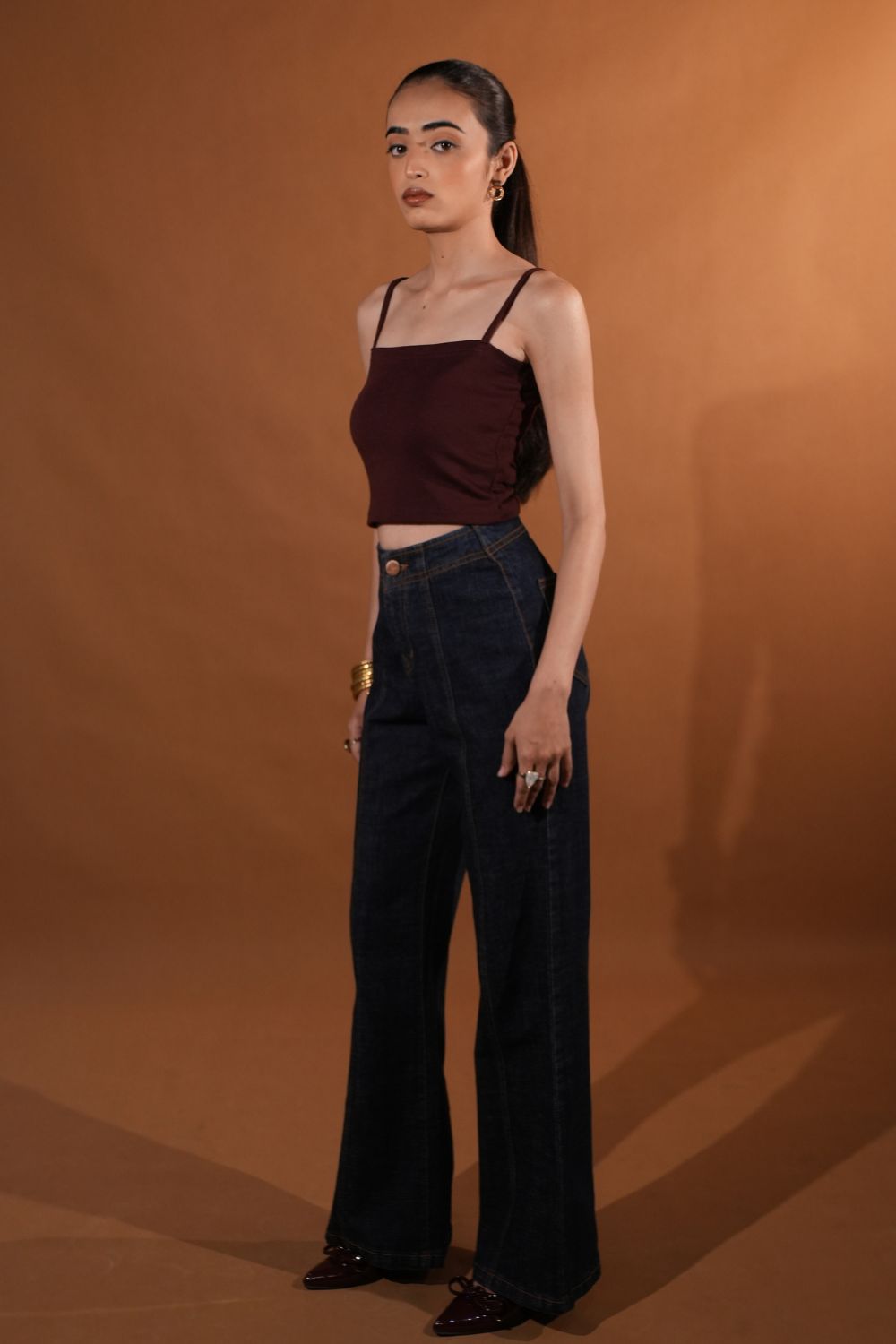 Pure-Line High Waist – Blue One-Piece Jeans