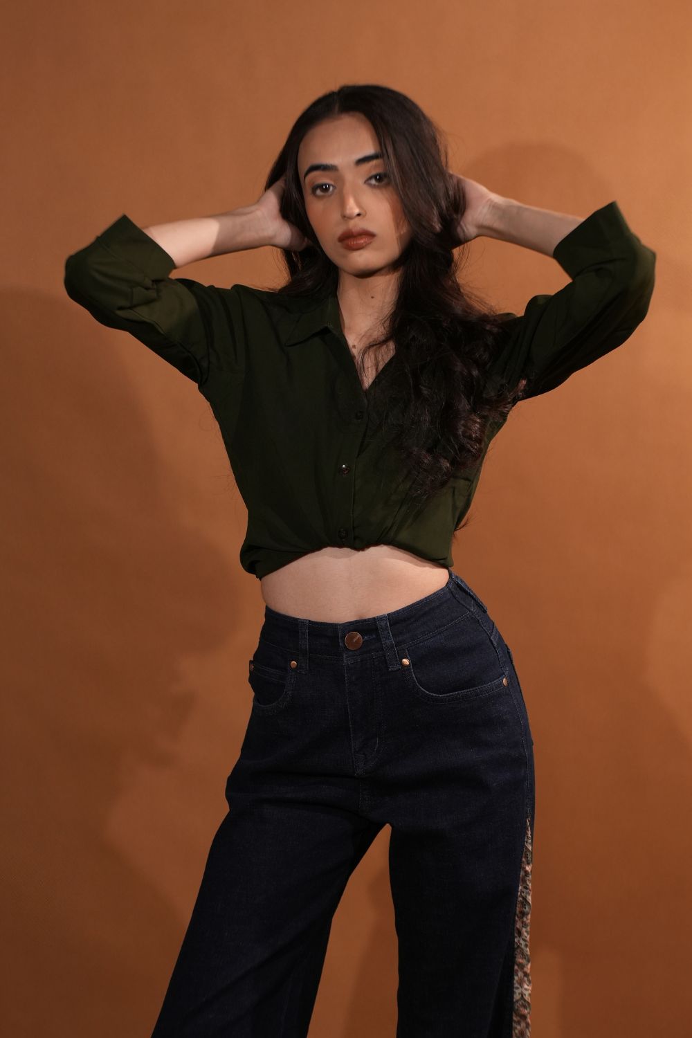 The Heritage Tapestry – Dark Blue Wide Leg Pant