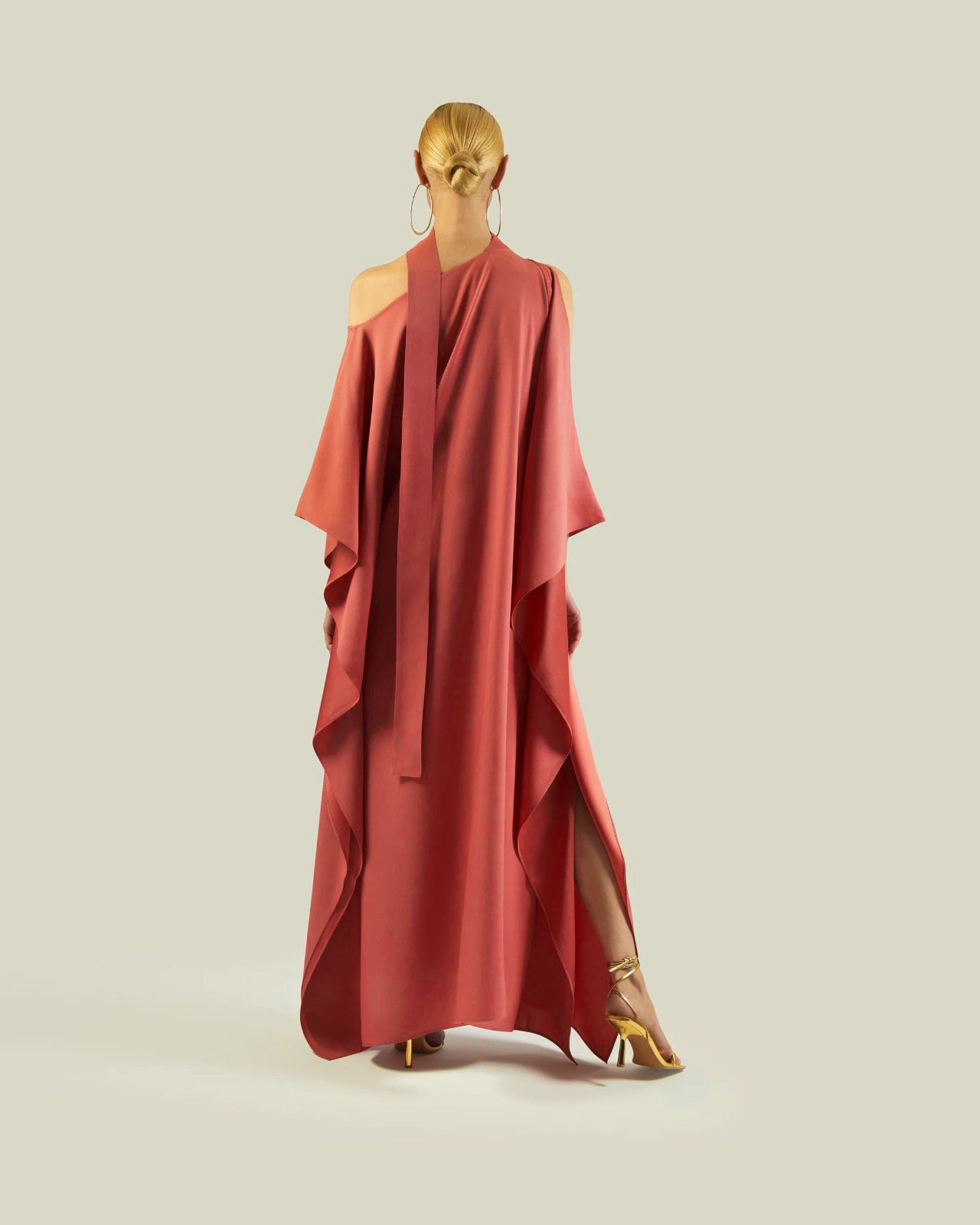 Terra Drape One-Shoulder Gown