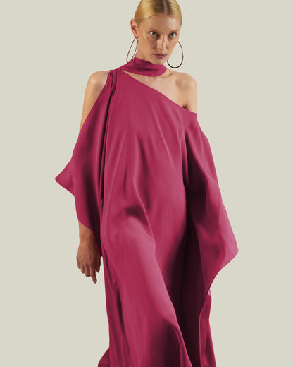 Terra Drape One-Shoulder Gown