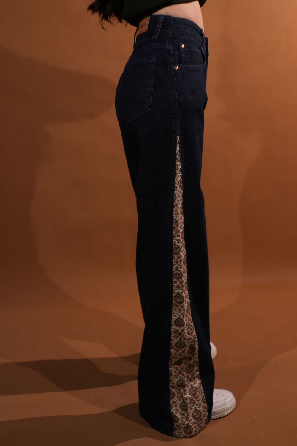 The Heritage Tapestry – Dark Blue Wide Leg Pant