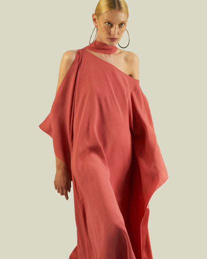 Terra Drape One-Shoulder Gown