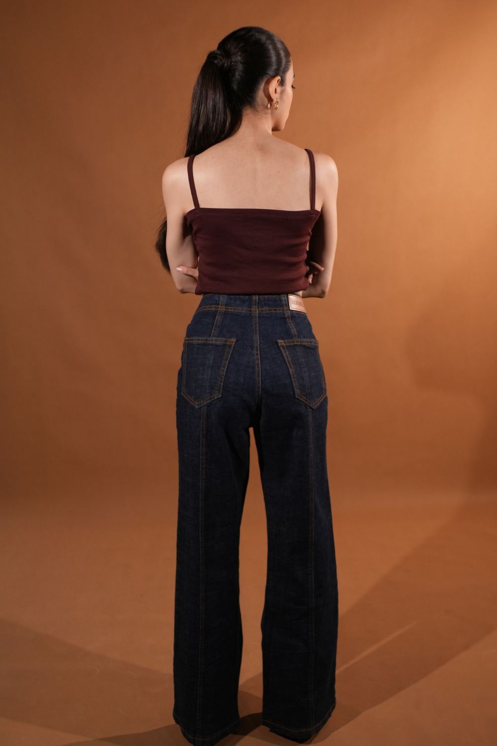 Pure-Line High Waist – Blue One-Piece Jeans