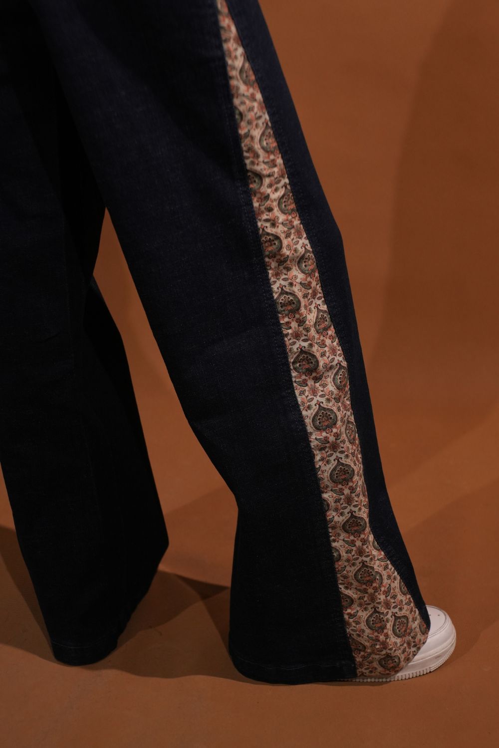 The Heritage Tapestry – Dark Blue Wide Leg Pant