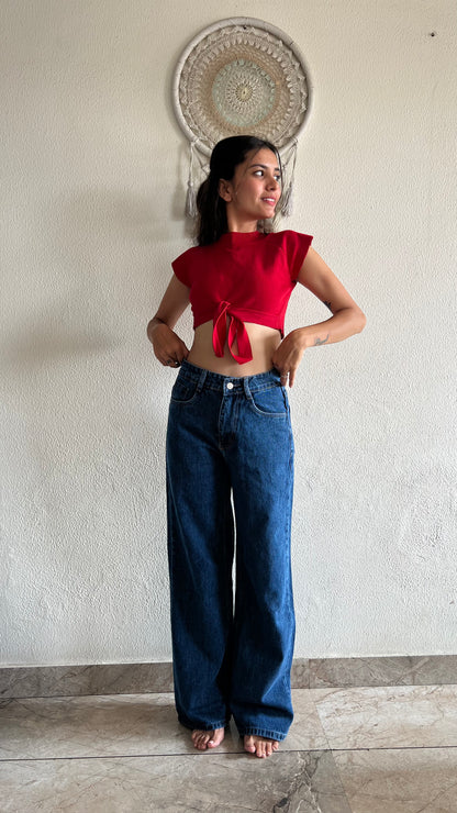 BAGGY STONE BLUE JEANS