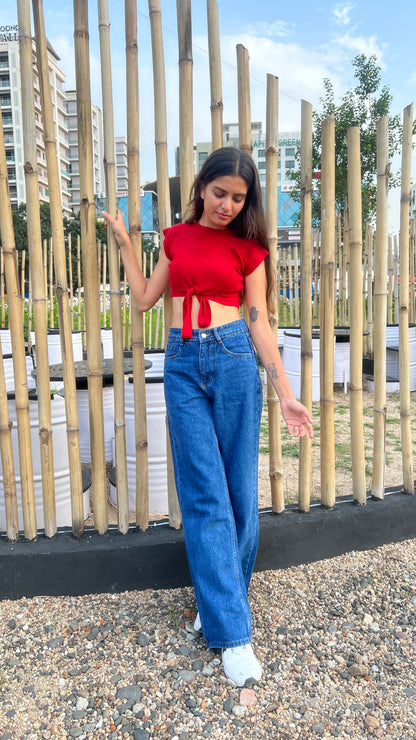 BAGGY STONE BLUE JEANS