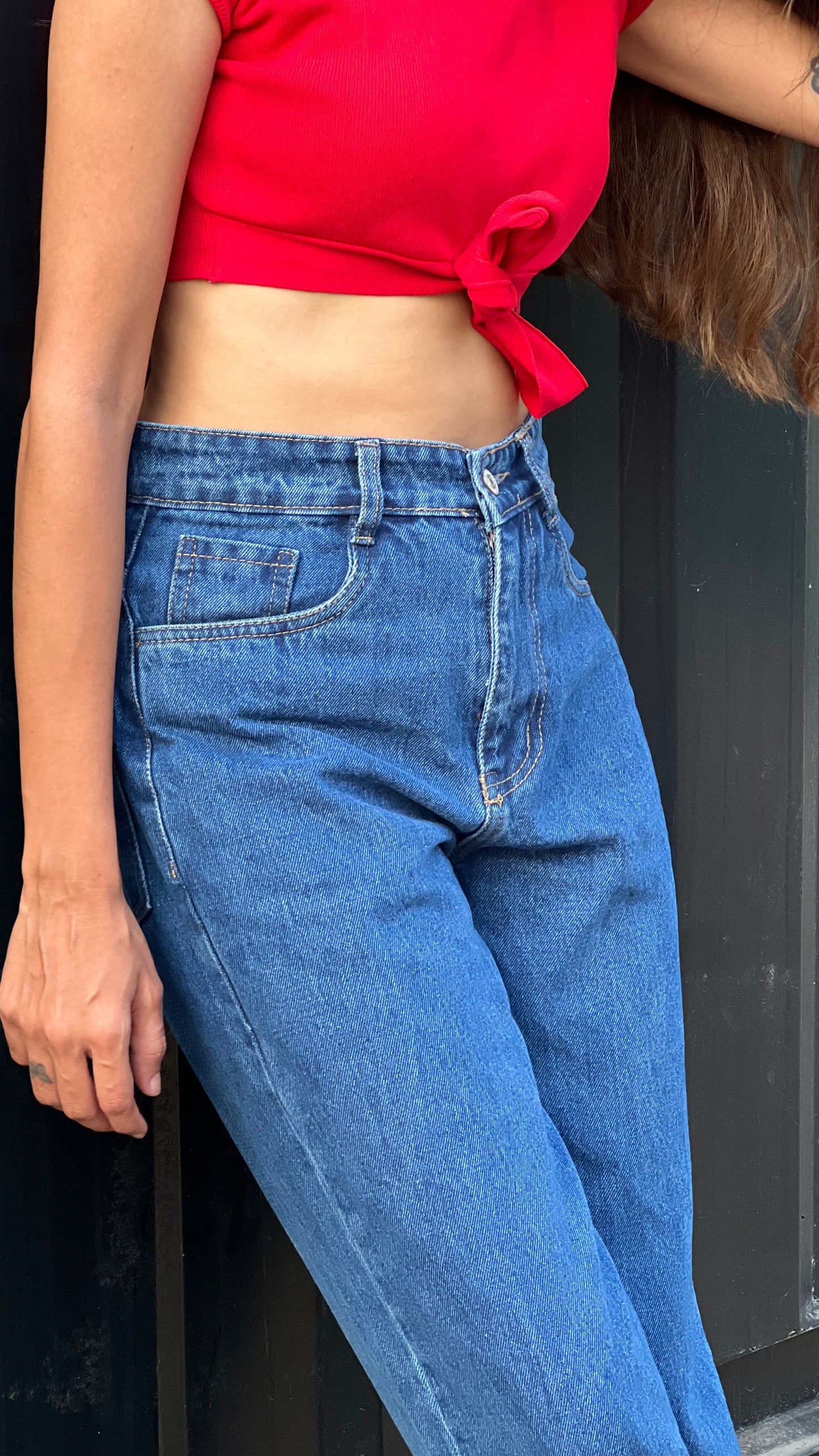 BAGGY STONE BLUE JEANS