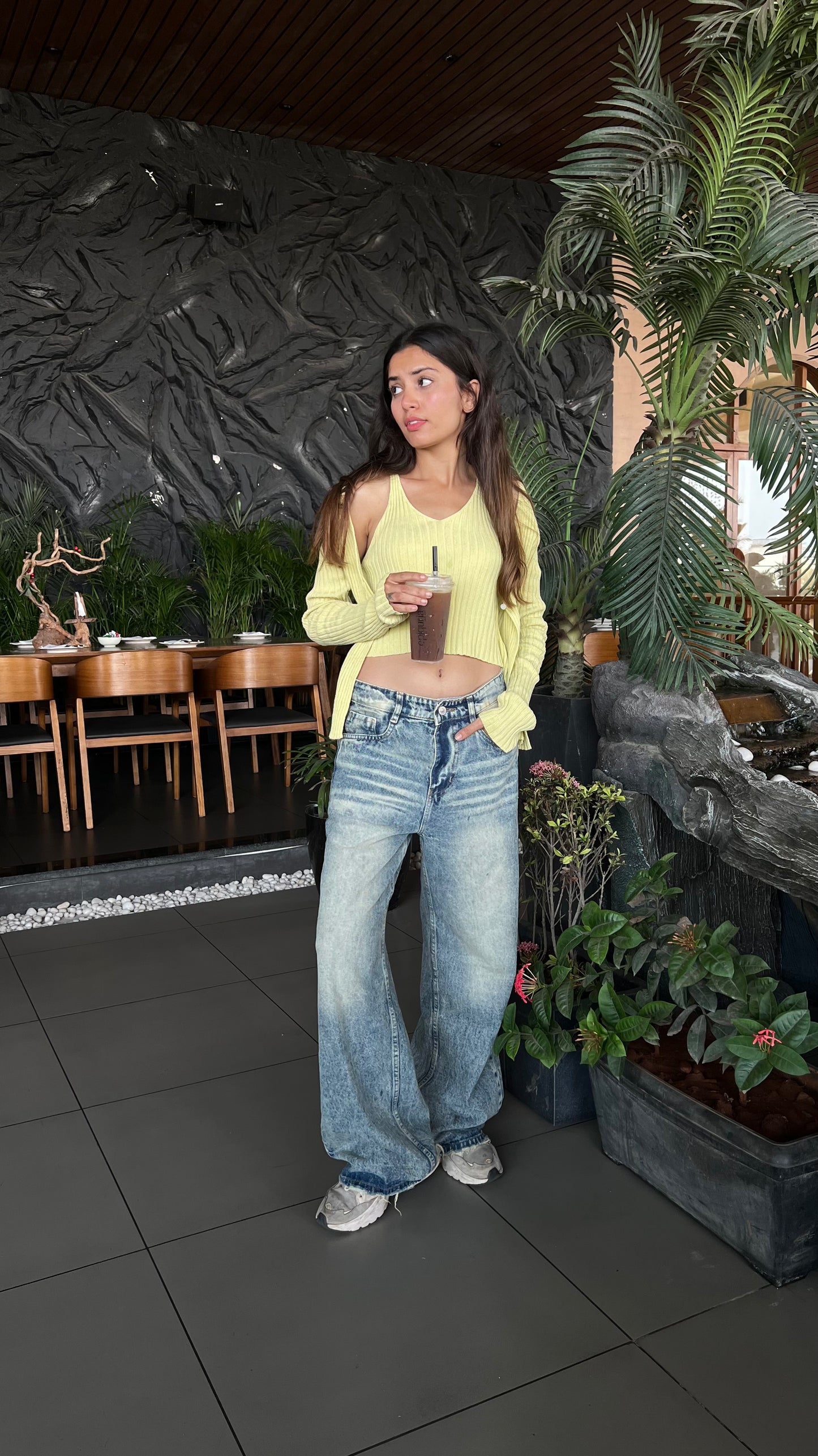 BAGGY FADED INDIGO WASH JEANS