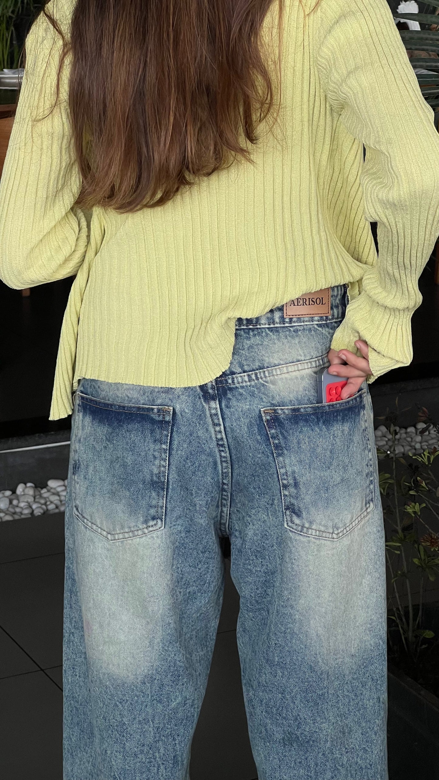 BAGGY FADED INDIGO WASH JEANS