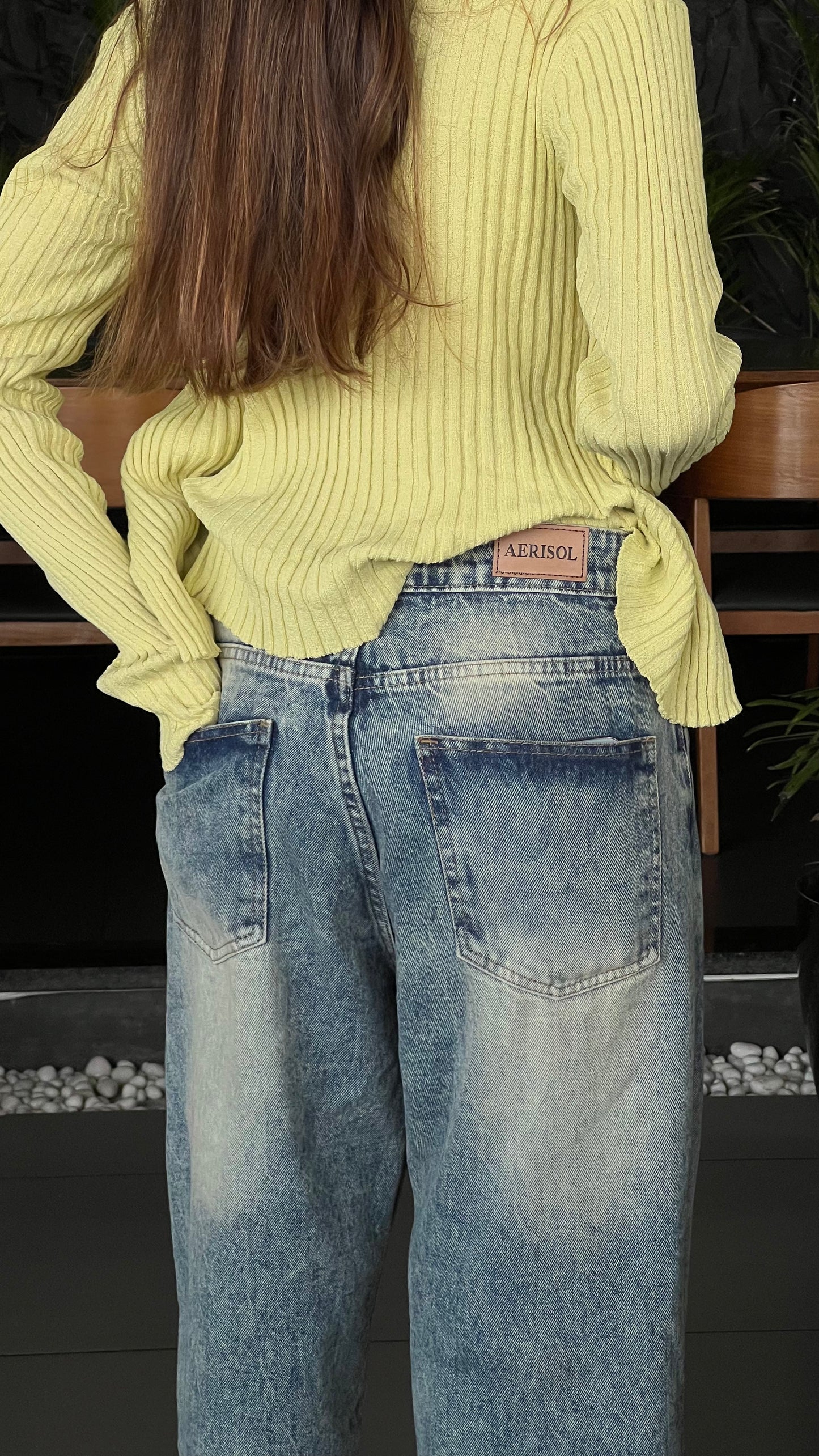 BAGGY FADED INDIGO WASH JEANS