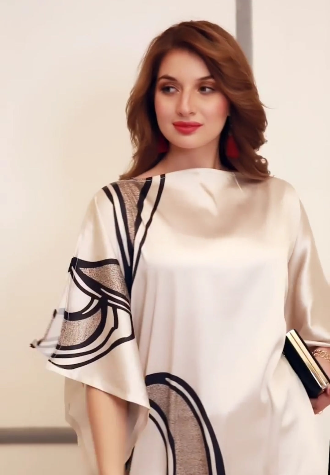 Abstract Kaftan Dress