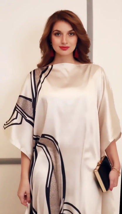 Abstract Kaftan Dress